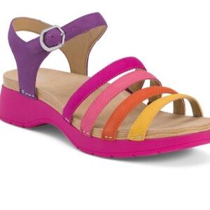 Dansko Multicolor Strappy Platform Sandals
